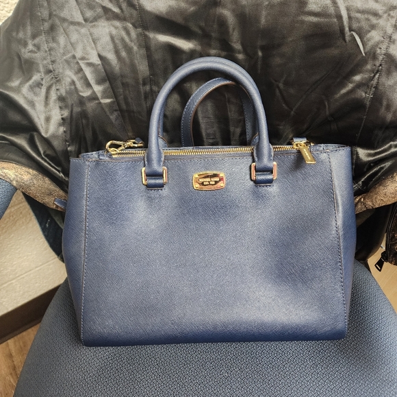 Michael Kors Teal Leather Purse - Picture 1 of 14